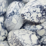 23x16mm Twisted Oval (25) - White/Grey - Pottery Look Lucite Beads - Glossy