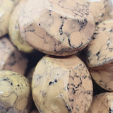 18x15mm Pinched Oval (25) - Light Brown - Pottery Look Lucite Beads - Glossy