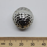 20mm Round (10) - Antique Silver - Vintage Metalised Beads