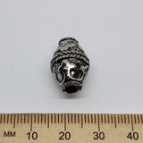 18x12 Bicone (10) - Antique Silver - Vintage Metalised Beads