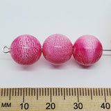 12mm Round (25) - Pink - Vintage Pastel Marbled Effect Beads