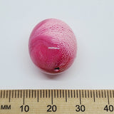 22x18mm Oval (10) - Pink - Vintage Pastel Marbled Effect Beads