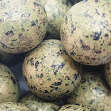 16mm Round (10) - Green - Matte Metallic Speckled Vintage Beads