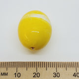 22x18mm Oval (10) - Yellow - Vintage Pastel Marbled Effect Beads