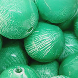 16mm Round (10) - Green - Vintage Pastel Marbled Effect Beads