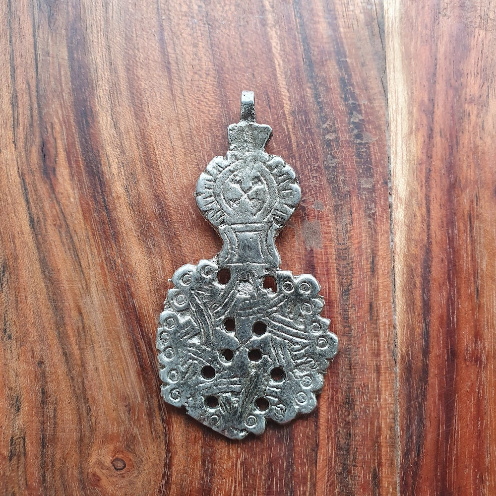 70mm Coptic Cross - Antique Silver