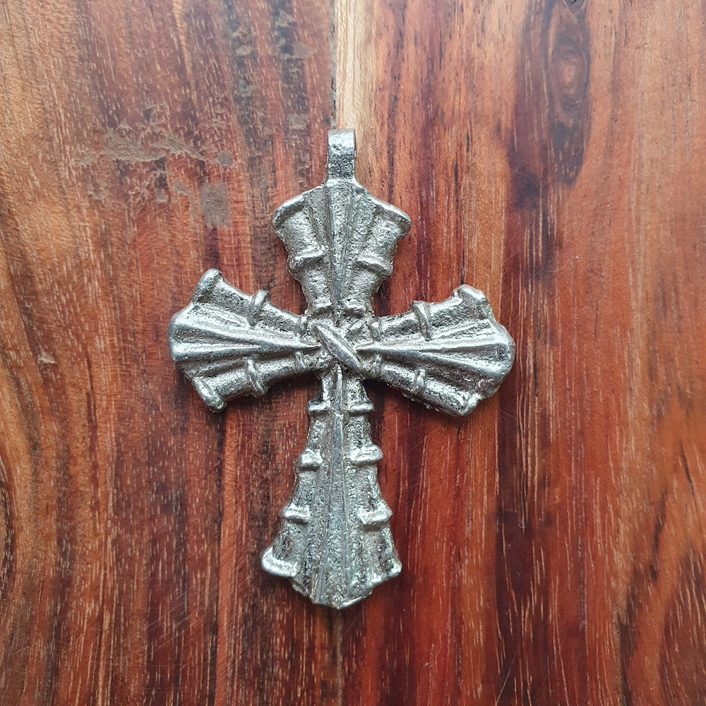 60mm Cross - Antique Silver