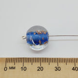 14mm Round  Blue w. Foil Qty: 10