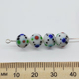 Round White w. Coloured Dots (10)