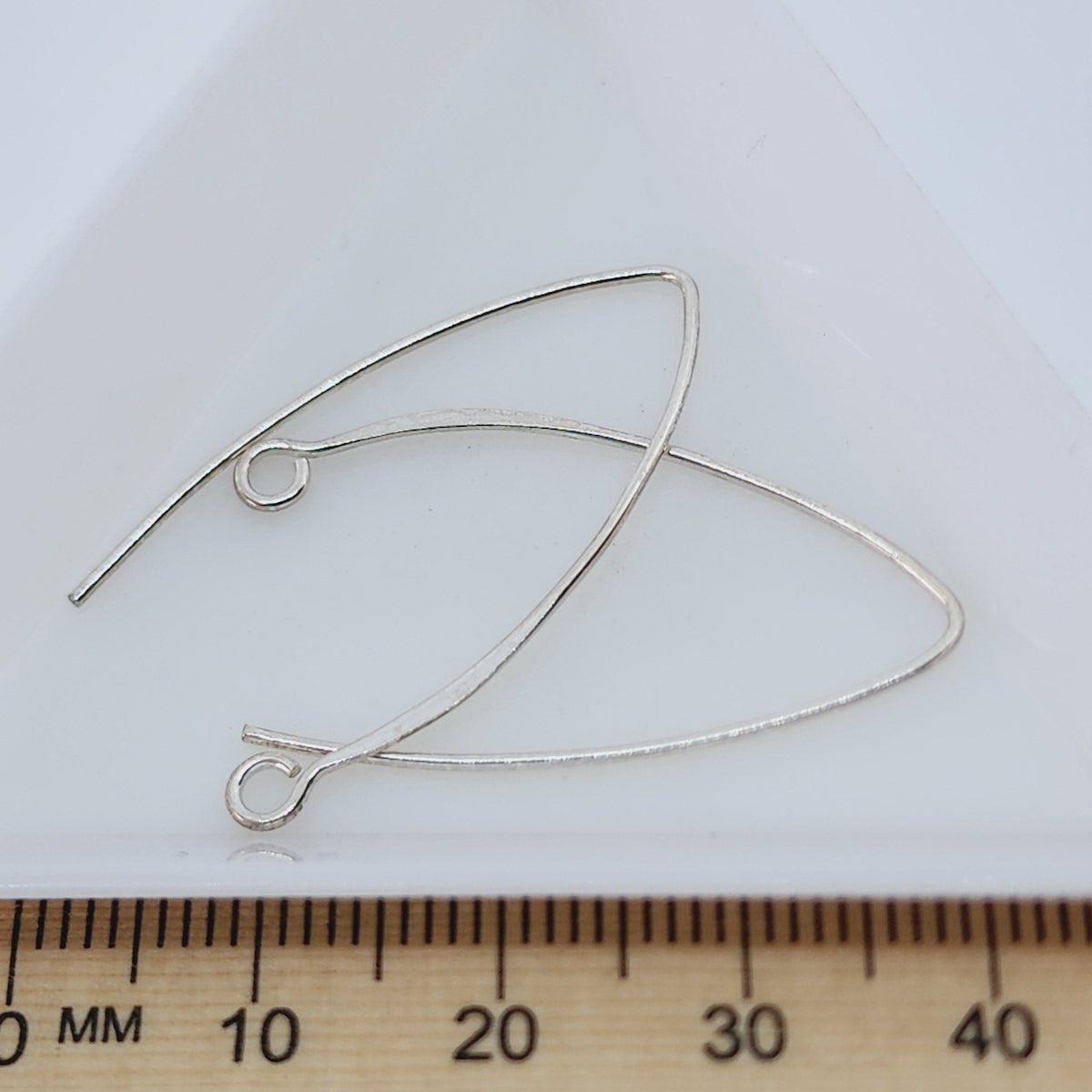 35mm Ear Wires (2) - Sterling Silver