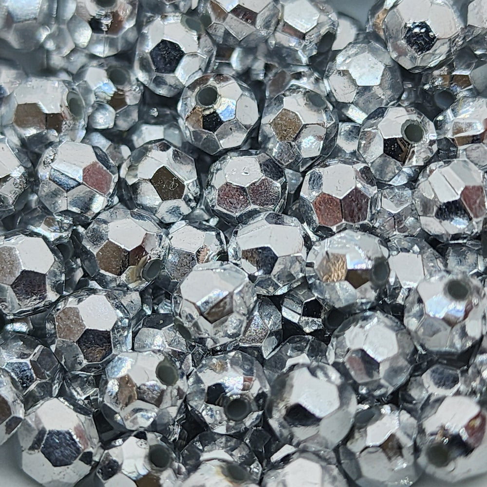 6mm Faceted Beads (500) - Silver