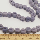 Melons - Light Purple Opaque - Java Glass Lampwork Beads - (1 strand)