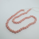 5~6mm Round - Pink Opaque - Java Glass Lampwork Beads - (1 strand)