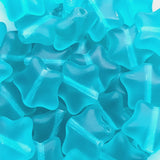 12mm Star (10) - Aqua Transparent Frosted - Vintage Czech Glass Beads