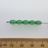 7x4mm Rice (100) - Transparent Green - Glass Bead