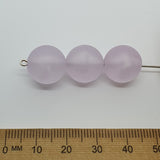 14mm Round (25) - Light Purple Frosted -  Vintage Acrylic Beads