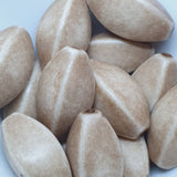 4 Sided Oval (10) - Taupe -  Vintage Lucite Beads