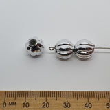 10mm Onion (50) - Silver - Vintage Metalised Beads