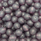 Close-up of purple beads with a soft focus