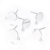 8mm Studs w. Loop (10) - Platinum