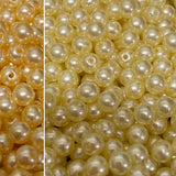 5mm Round (500) - Cream - Vintage Acrylic Pearls
