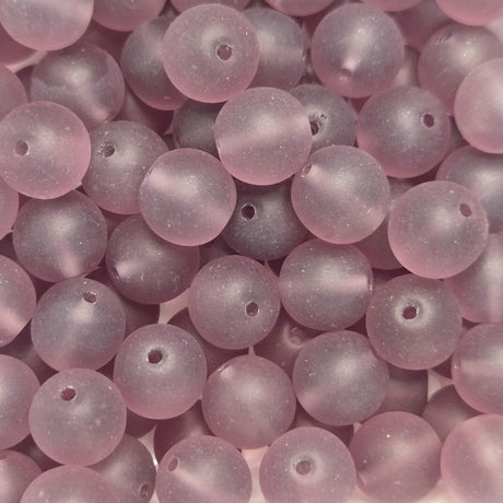 Close-up of purple beads with a soft focus