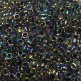 6/0 (#324) Black Rainbow Lined Transparent - 20g Tube - Bead Shack
