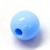 6mm Light Blue Opaque (100) - Round Acrylic Beads