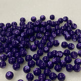6mm (163) - Purple Opaque - Round Glass Bead