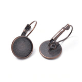 Ear Wires w. Glass Dome (2) - Ancient Brass