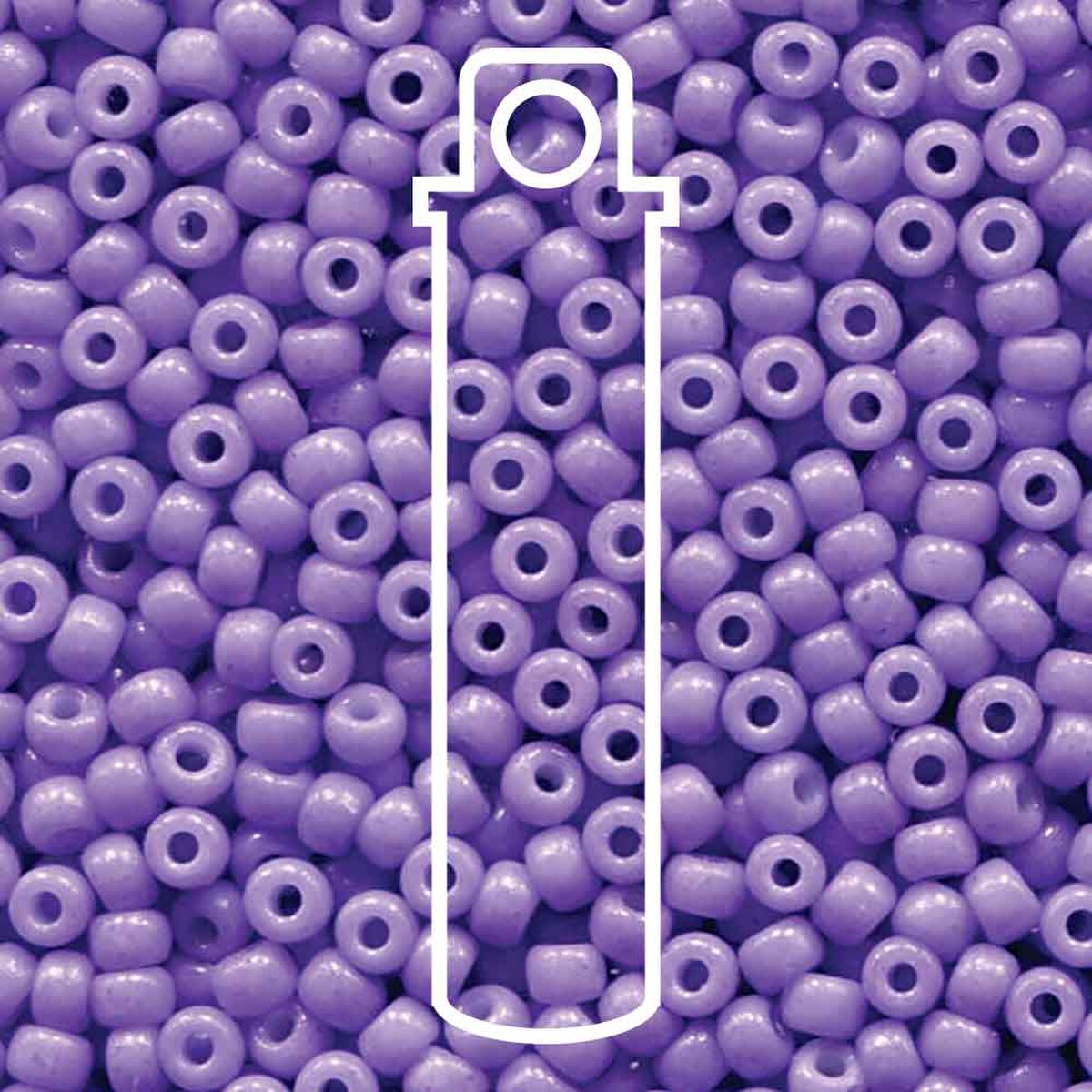 Close-up of purple glass seed beads 