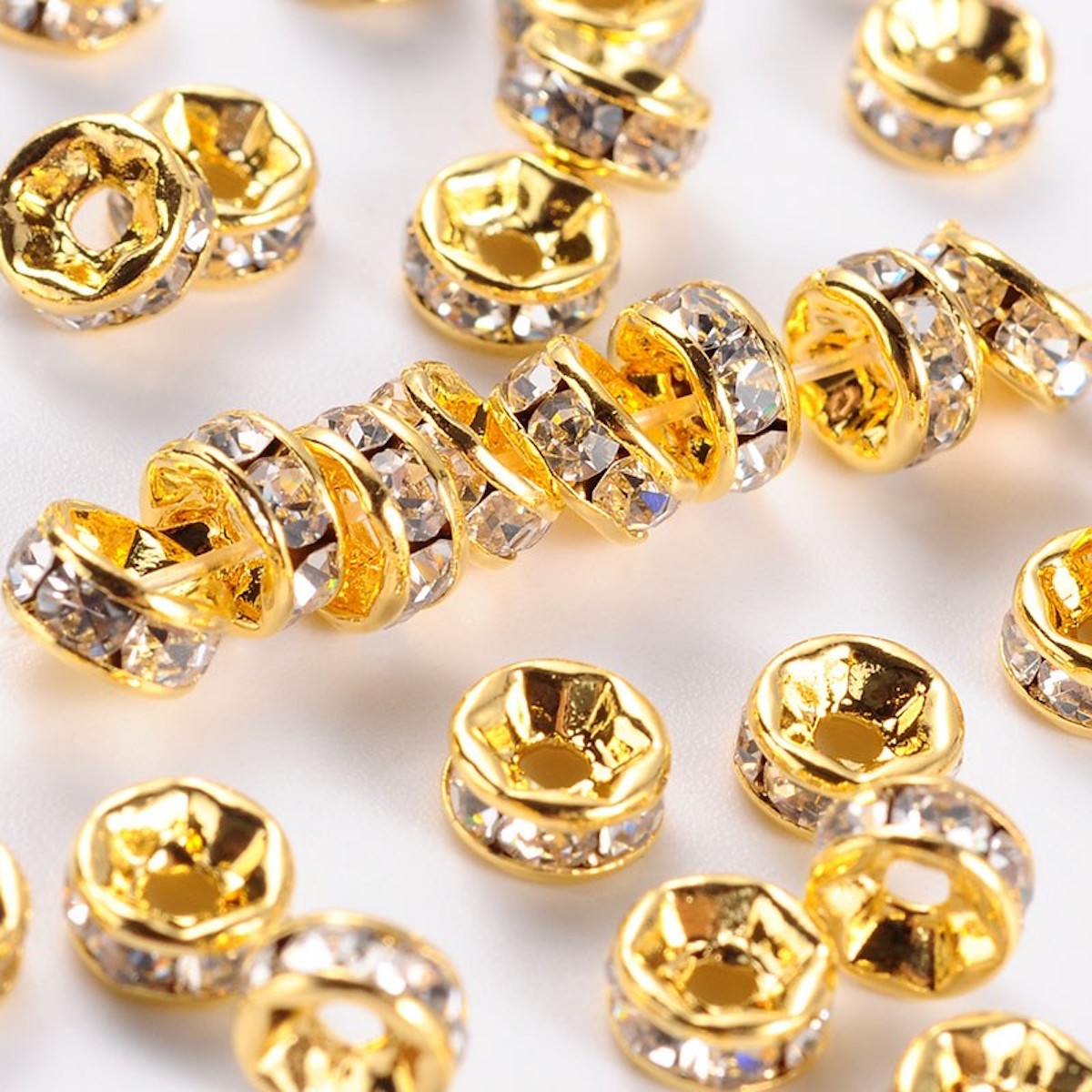 5mm Diamante Rondelles (20) - Gold