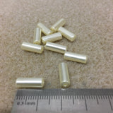 12x5mm Tube (100) - Cream - Vintage Acrylic Pearls