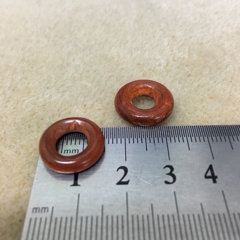 16mm Rings Wood Beads (25) - Dark
