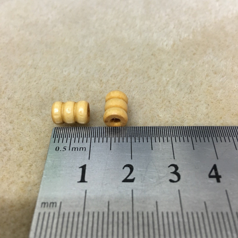 8x6mm Spool Wood Beads (50) - Light - Bead Shack