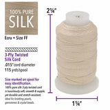 Silk Thread - ECRU .4mm (10m)