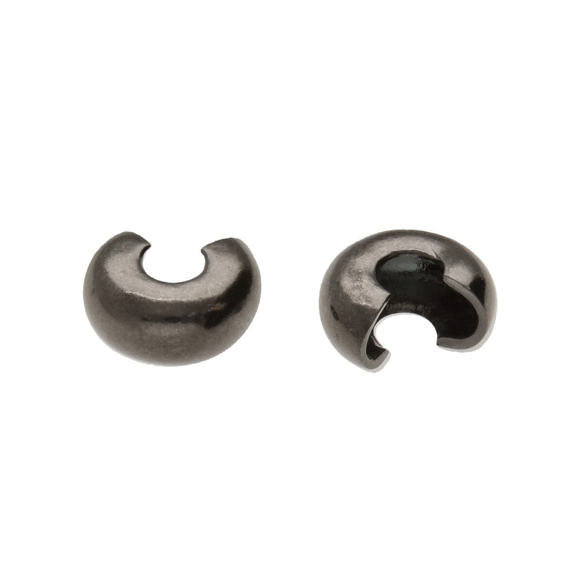 4mm Crimp Covers (20) - Black Oxide - Bead Shack