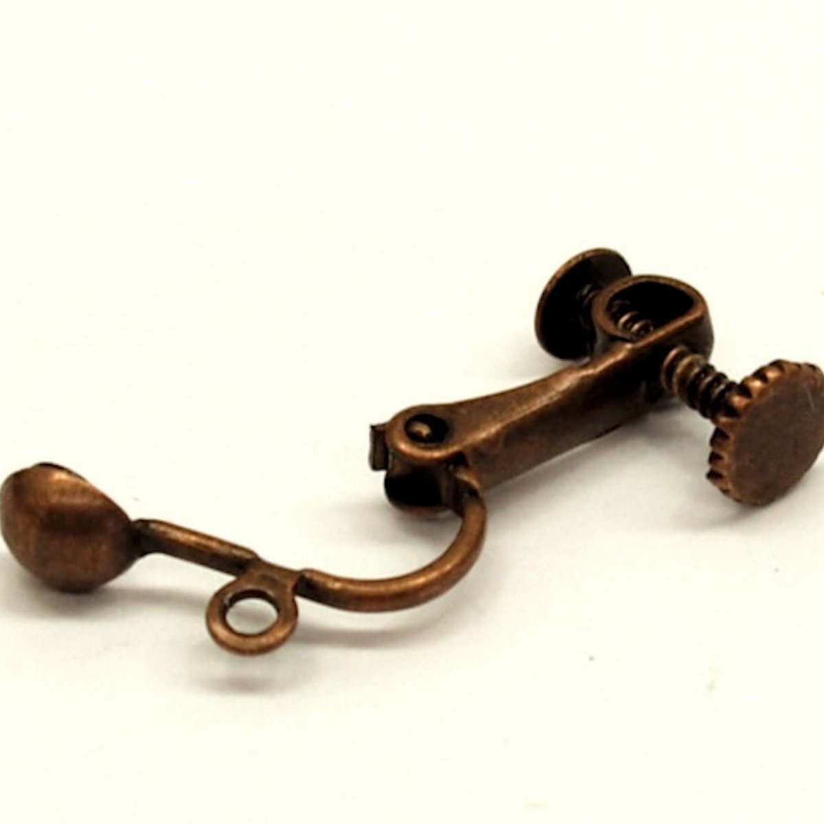 Clip On Ear Fitting (10) - Ancient Brass