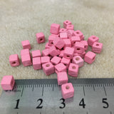5mm Cube Wood Beads (50) - Mixed
