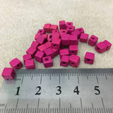 5mm Cube Wood Beads (50) - Mixed