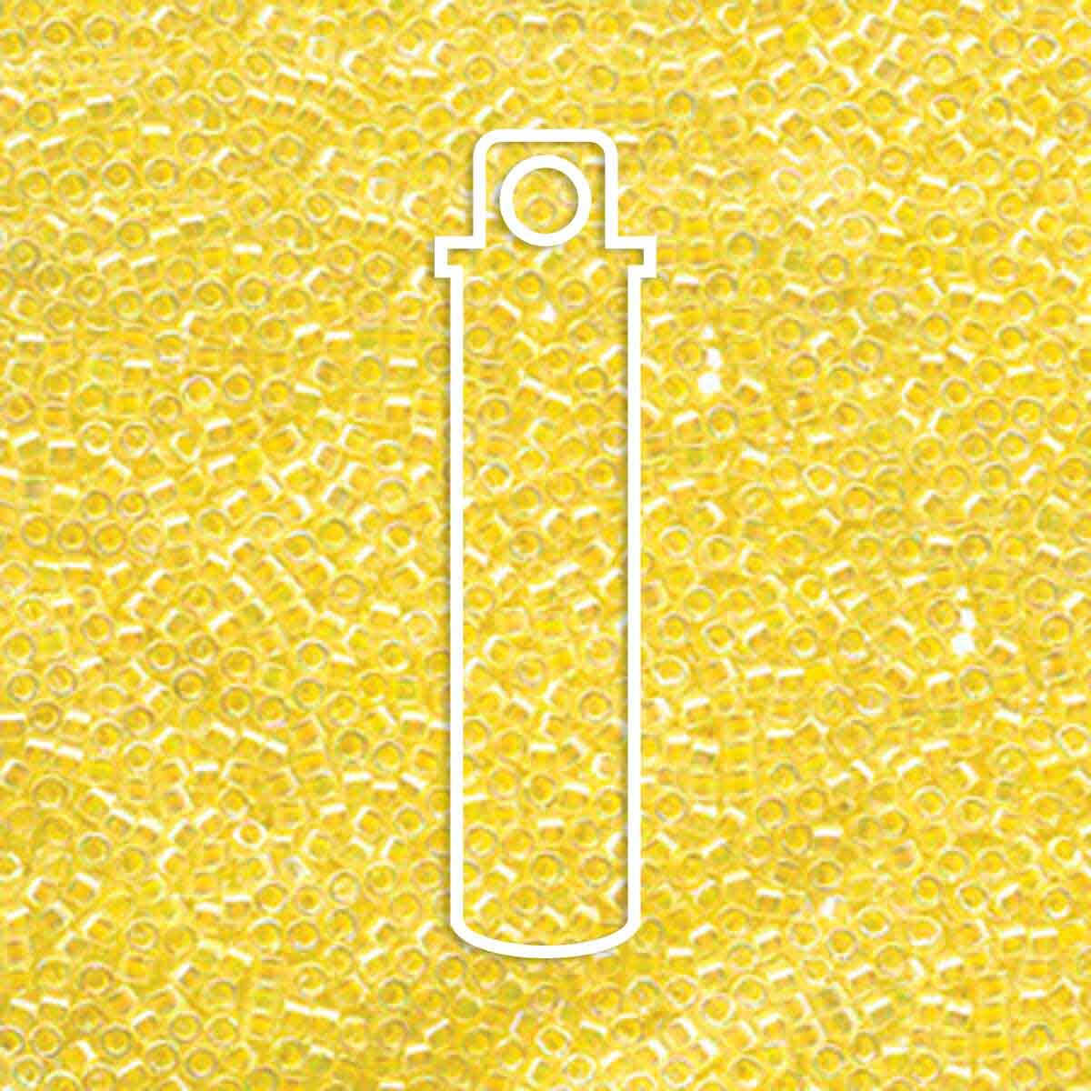 # 53 DBR Delica 11/0 LINED PALE YELLOW AB - 7.2g Tube