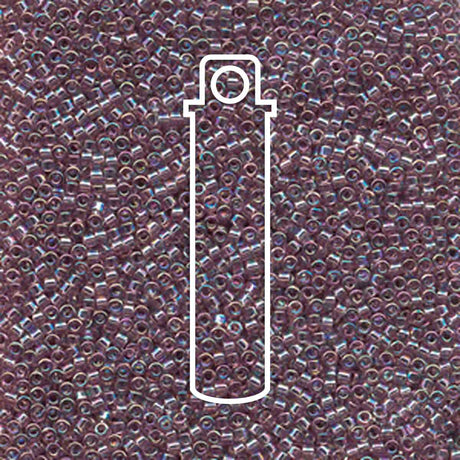 # 173 DBR Delica 11/0 TRANSPARENT SMOKY AMETHYST AB - 7.2g Tube - Bead Shack