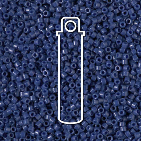 # 2143 DBR Delica 11/0 DURACOAT OPAQUE NAVY BLUE DYED - 7.2g Tube - Bead Shack