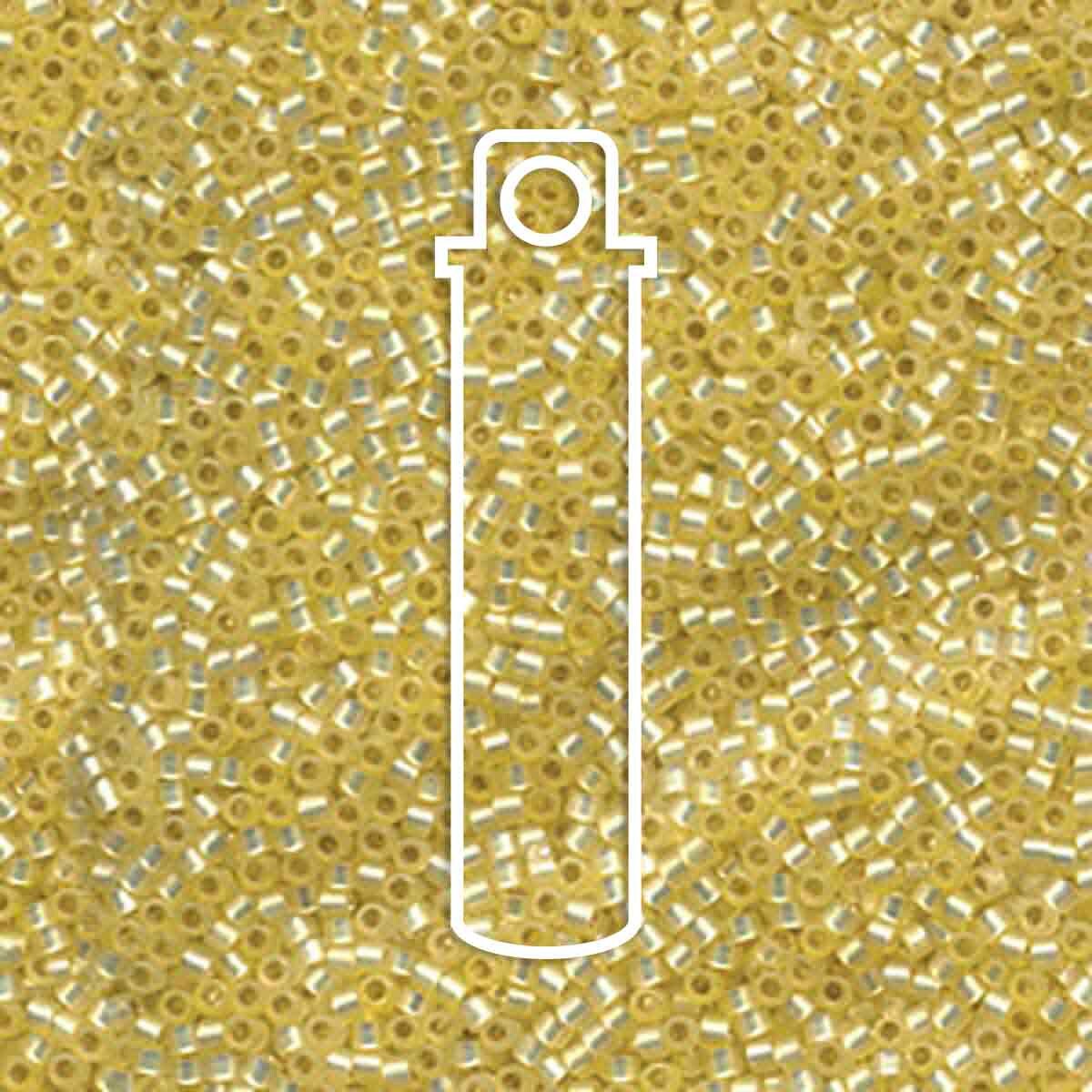 # 623 DBR Delica 11/0 SILVERLINED LIGHT YELLOW ALABASTER DYED - 7.2g Tube