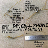 Metal Ends - DIY Cell Phone or Decoration  (50) - Gold