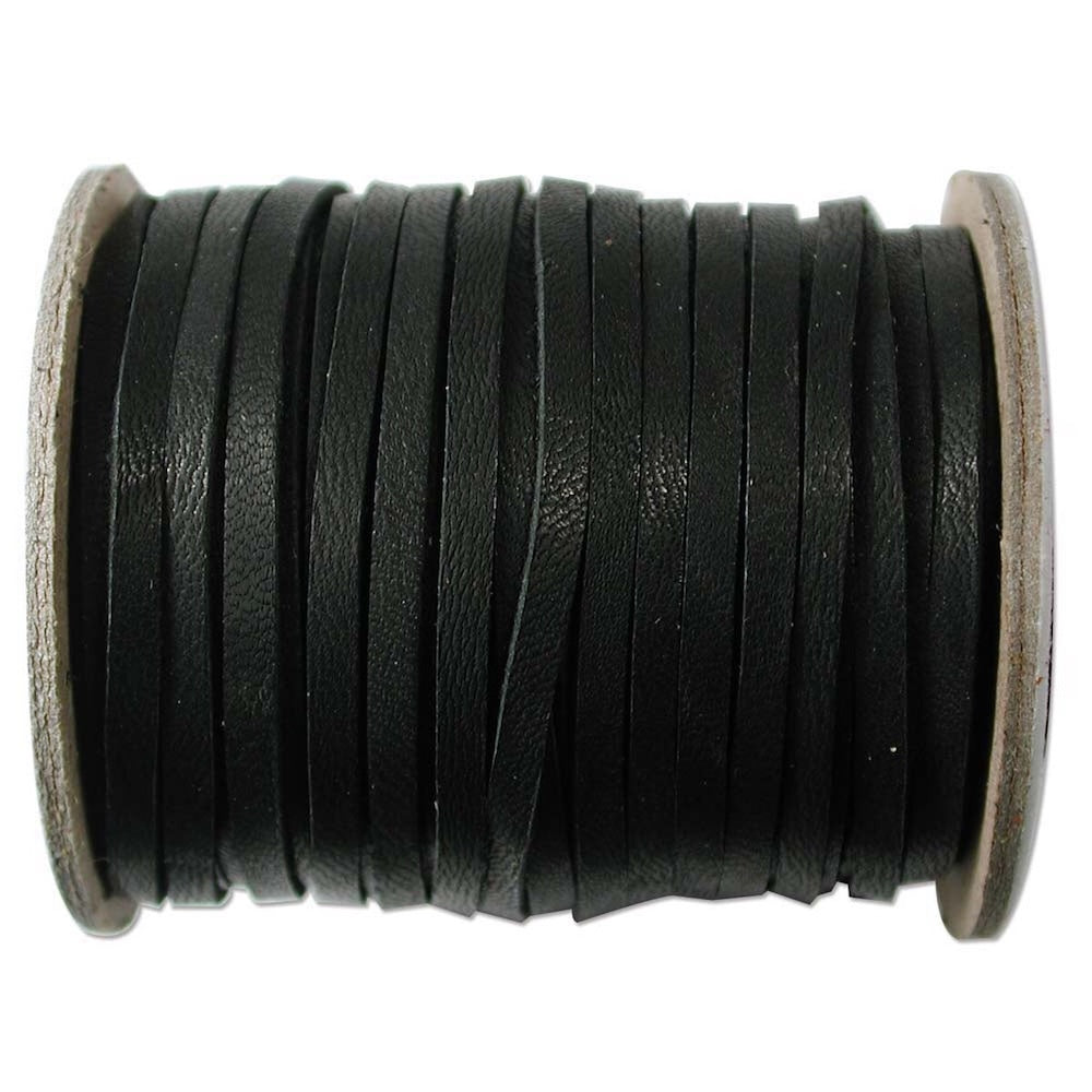 suede leather lace cord string on a roll with a white background for creating leather neccklaces jewelry and other craft