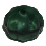 8x11mm Rondelle (10) - Green/Black Opaque - Vintage Czech Glass Beads