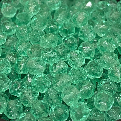 Close-up of green glass beads