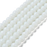8mm (50) - White Opaque - Round Glass Bead