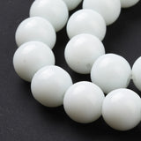 10mm (50) - White Opaque - Round Glass Bead